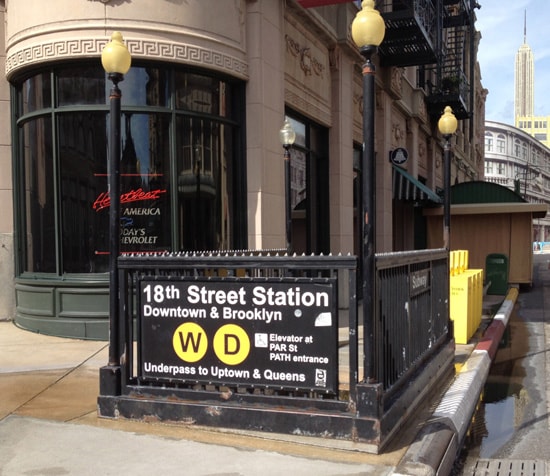 Subway Sign on New York Street at Disney's Hollywood Studios
