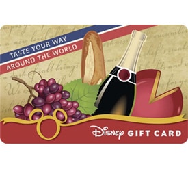 Disney Gift Card Design for Epcot International Food & Wine Festival presented by Chase: 'Taste Your Way Around the World'