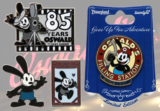 Oswald The Lucky Rabbit Pins Available at Disney Parks
