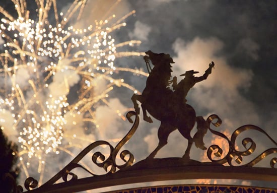 Fireworks in the Sky Over Rancho del Zocalo at Disneyland Park