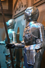  Suits of Armor at Be Our Guest Restaurant at Magic Kingdom Park