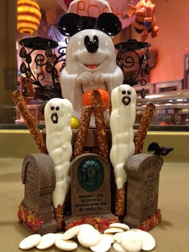 Oooey-Gooey Ghoulish Delights from the Disneyland Resort Candy Kitchens Featuring Pretzel Ghost