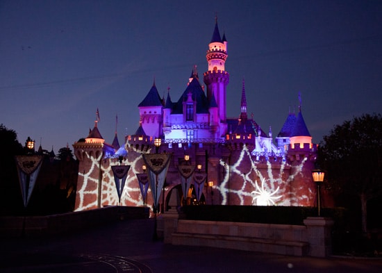 Sleeping Beauty Castle During Mickey's Halloween Party in Disneyland Park