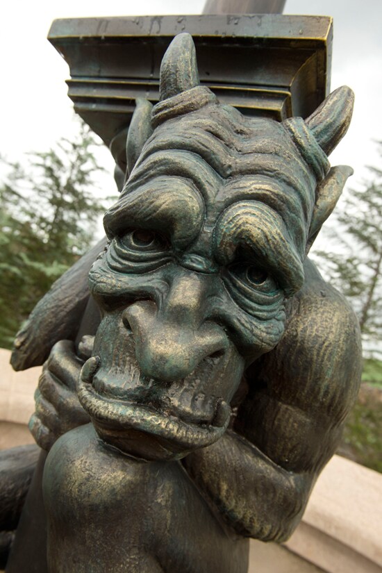 The Faces That Guard Beast’s Castle in New Fantasyland at Magic Kingdom Park