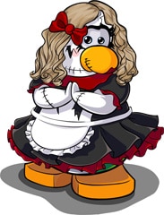 Club Penguin Halloween Party - Maid Costume