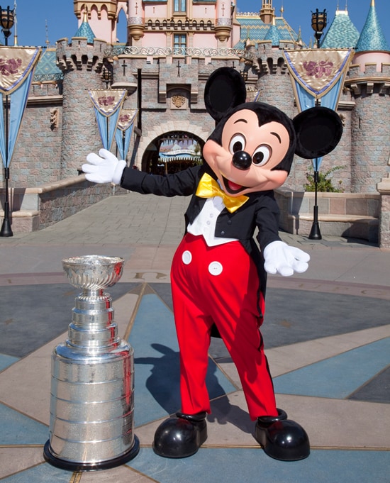 The Stanley Cup Visits Mickey Mouse and Sleeping Beauty Castle at Disneyland Park