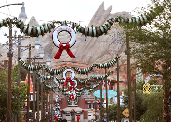 Celebrating the Holidays in Cars Land at Disney California Adventure Park