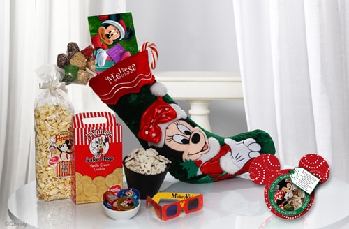 Minnie's Stocking of Surprises Available from Disney Floral & Gifts