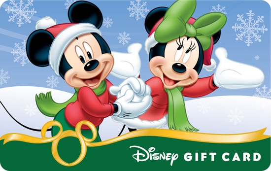 The “Flurry Fun” Disney Gift Card Featuring Mickey and Minnie Having Fun in the Snow