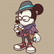 'Hipster Mickey' by Jerrod Maruyama, Available on Select Items at the Disneyland Resort