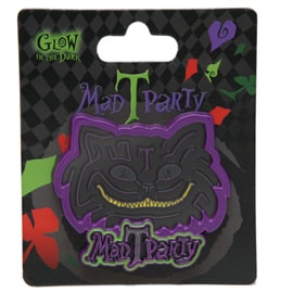 New Glow-in-the-Dark Cheshire Cat Pin at Mad T Party in Disney California Adventure Park