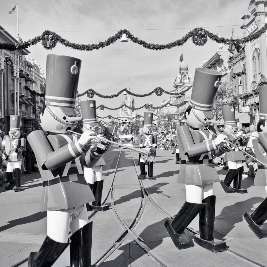 Soldiers in the 1976 Christmas parade in Magic Kingdom