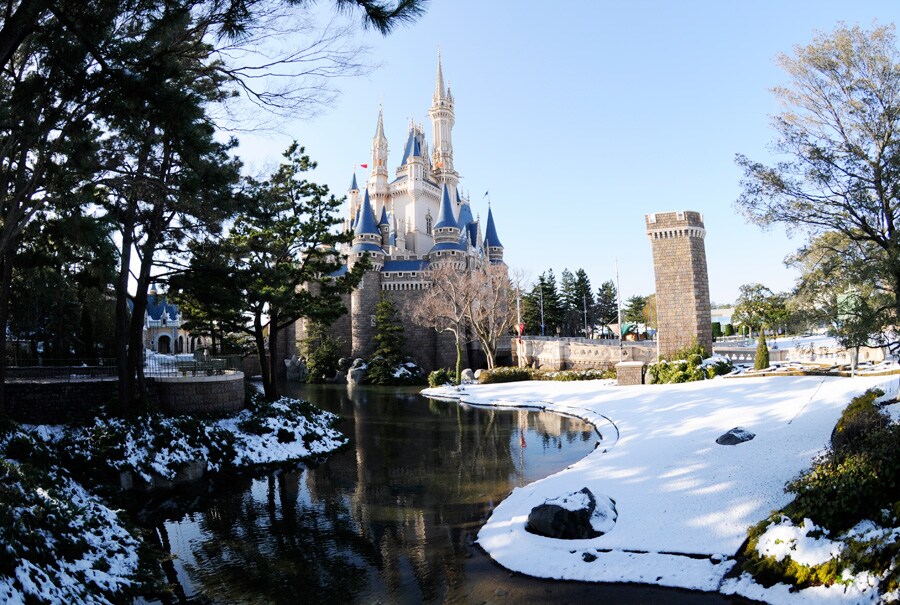 Four Inches of Snow Fell at Tokyo Disney Resort on Monday, January 14, 2013