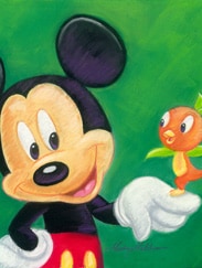 Disney Design Group Senior Character Artist Monty Maldovan Artwork Featuring Mickey and His Pal the Florida Orange Bird