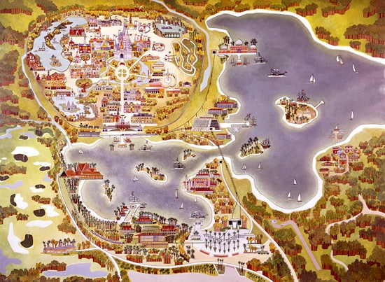 Old Map of Walt Disney World Resort Property