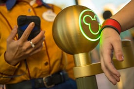 A Guest Uses the MyMagic+ MagicBand at Walt Disney World Resort