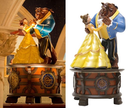 Figurine Replica of the ‘Beauty and the Beast’ Music Box in Be Our Guest Restaurant