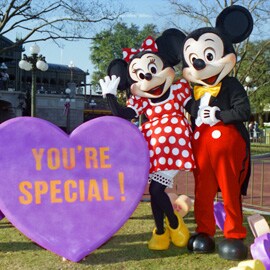 Mickey and Minnie at Walt Disney World Resort, Valentine's Day 1995