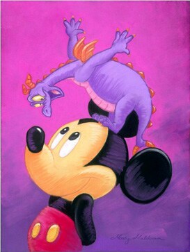 Mickey and His Pal Figment by Disney Design Group Character Artist Monty Maldovan