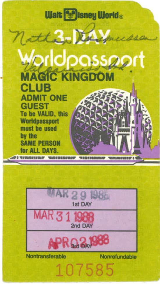 Vintage Walt Disney World: What’s Your Ticket?