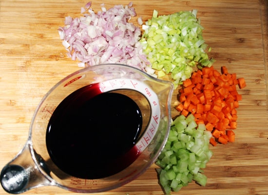 An At-Home Demonstration: Red Wine Sauce Ingredients - Recipe for Disney Cruise Line's Osso Bucco