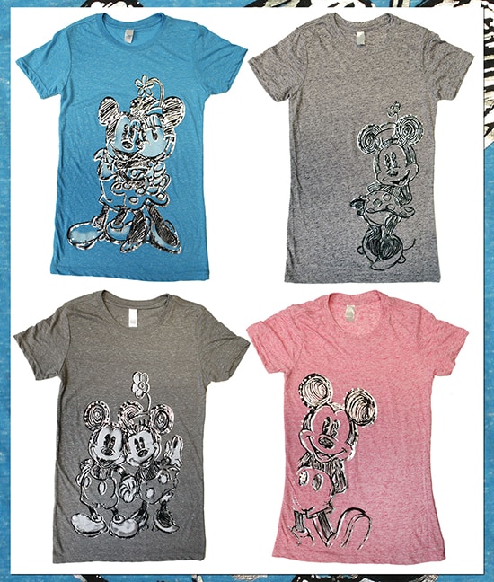 This collection of Tees Features Mickey Mouse and Minnie Mouse