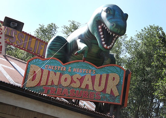 Dinosaurs Say “Good Buy” at Chester and Hester’s Dinosaur Treasures in Dinoland, U.S.A. at Disney’s Animal Kingdom