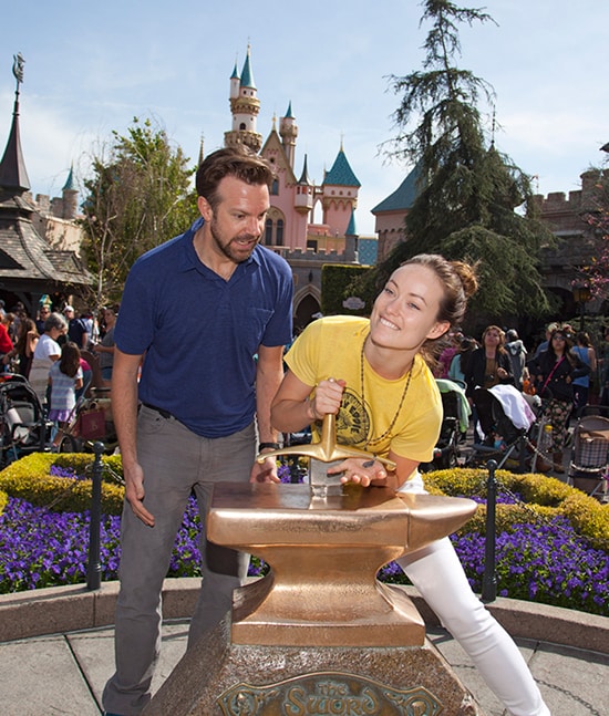 Olivia Wilde and Jason Sudeikis Visit the Disneyland Resort