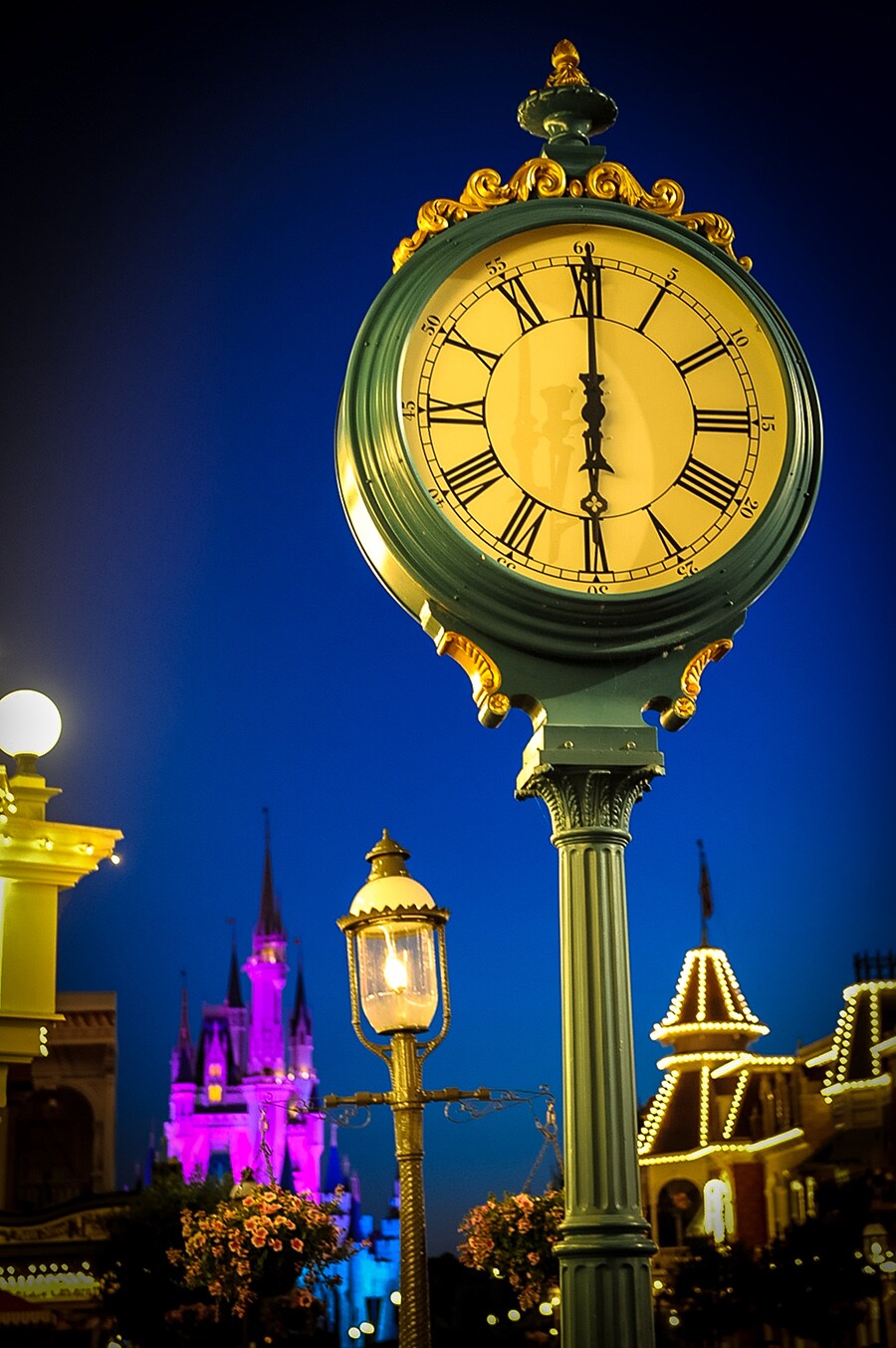 6 a.m. on Main Street, U.S.A., at Magic Kingdom Park