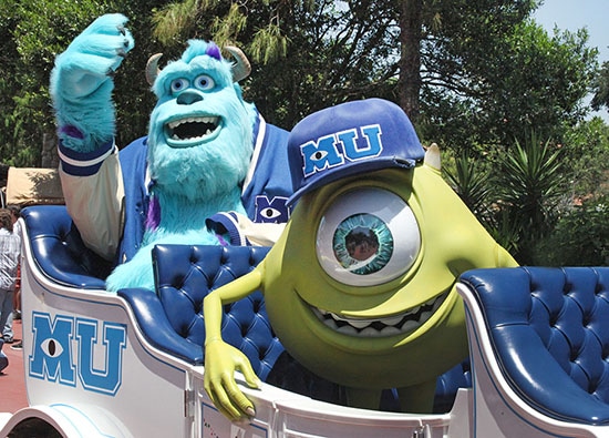 Mike and Sulley Appear Before the Celebrate A Dream Come True Parade at Magic Kingdom Park