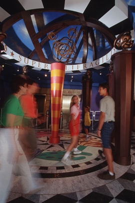 An Archived Marketing Shot of the Lobby of DisneyQuest at Downtown Disney