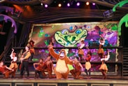 King Louie and the Mapmakers Perform ‘I Wanna be Like You’ from ‘The Jungle Book’ in ‘Mickey and the Magical Map’ at Disneyland Park
