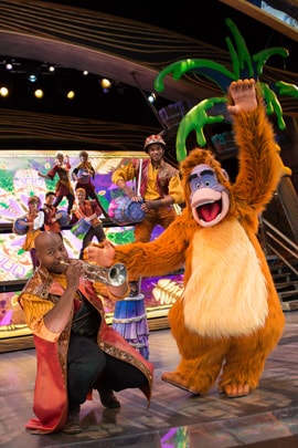 King Louie on the Fantasyland Theatre Stage with the Mapmakers for ‘Mickey and the Magical Map’ at Disneyland Park