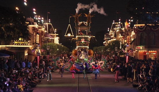 Princess Tiana in a Special Nighttime Run of Mickey’s Soundsational Parade at Disneyland Park