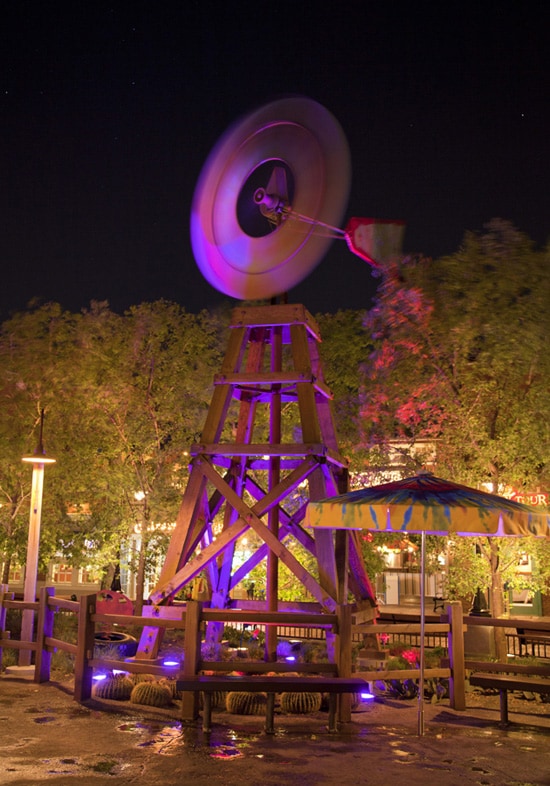 The Windmill at Fillmore's Taste-In at Cars Land in Disney California Adventure Park