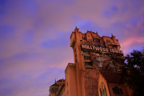 Disney Parks After Dark: Sunset at the Hollywood Tower Hotel