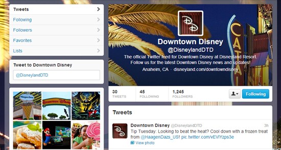 Follow Downtown Disney District on Twitter for Latest Updates