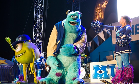 Mike Wazowski and James P. 'Sulley' Sullivan on Stage for the 'Monsters University' Homecoming During 'Limited Time Magic' at Disney's Hollywood Studios