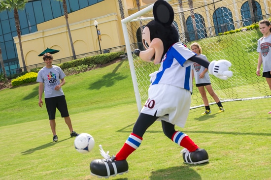 Kaká Gave a Quick Soccer Lesson to Mickey and a Couple of his Youth Soccer Friends, Demonstrating Proper Techniques for a Penalty Kick and Corner Kick