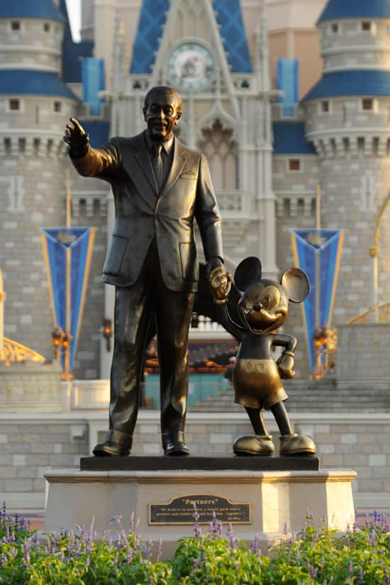 walt and mickey statue disney world