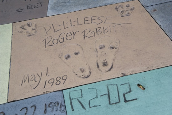 Roger Rabbit's Footprints in Front of The Great Movie Ride at Disney’s Hollywood Studios