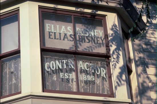 Windows on Main Street, U.S.A., at Disneyland Park: Elias Disney