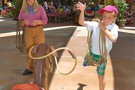 Shawn Slater Brings His Boys to Woody’s All-American Roundup For Some Frontier Fun at Disneyland Park