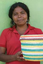 Credit: Hoffner; Proyecto Titi has Taught Women to Crochet Using Plastic Bags Which Help Communities in Columbia Protect Forests that the Cotton-Top Tamarins Call Home
