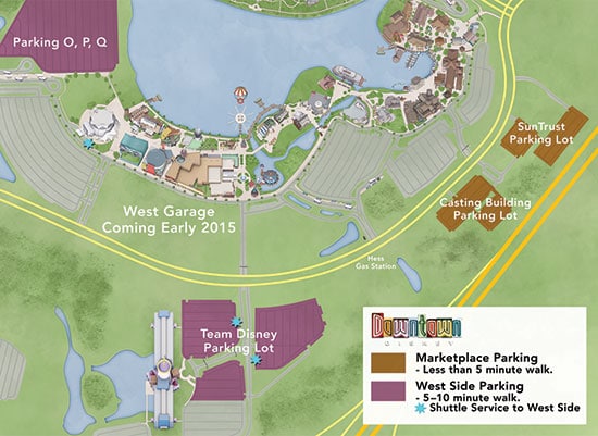 Downtown Disney Parking Map
