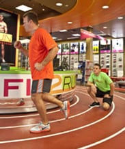 Guests Testing Footwear on Fit2Run’s Indoor Track