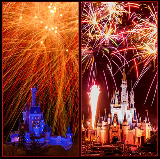 Fireworks Over the Castles of Magic Kingdom Park at Walt Disney World Resort