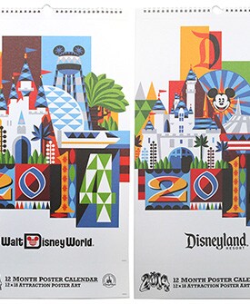 2014 Calendar Featuring Attraction Posters from Disney Parks