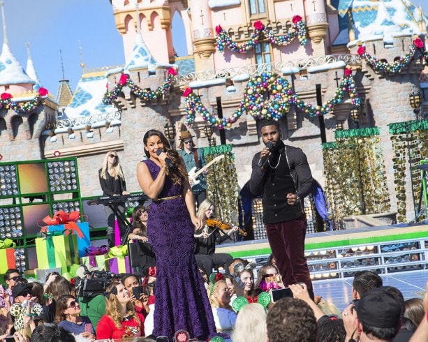 Jordin Sparks and Jason Derulo at the Disneyland Resort for the 2013 Disney Parks Christmas Day Parade on ABC
