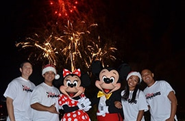 Mickey, Minnie and Disney VoluntEARS at the Kapolei Holiday Lights Parade